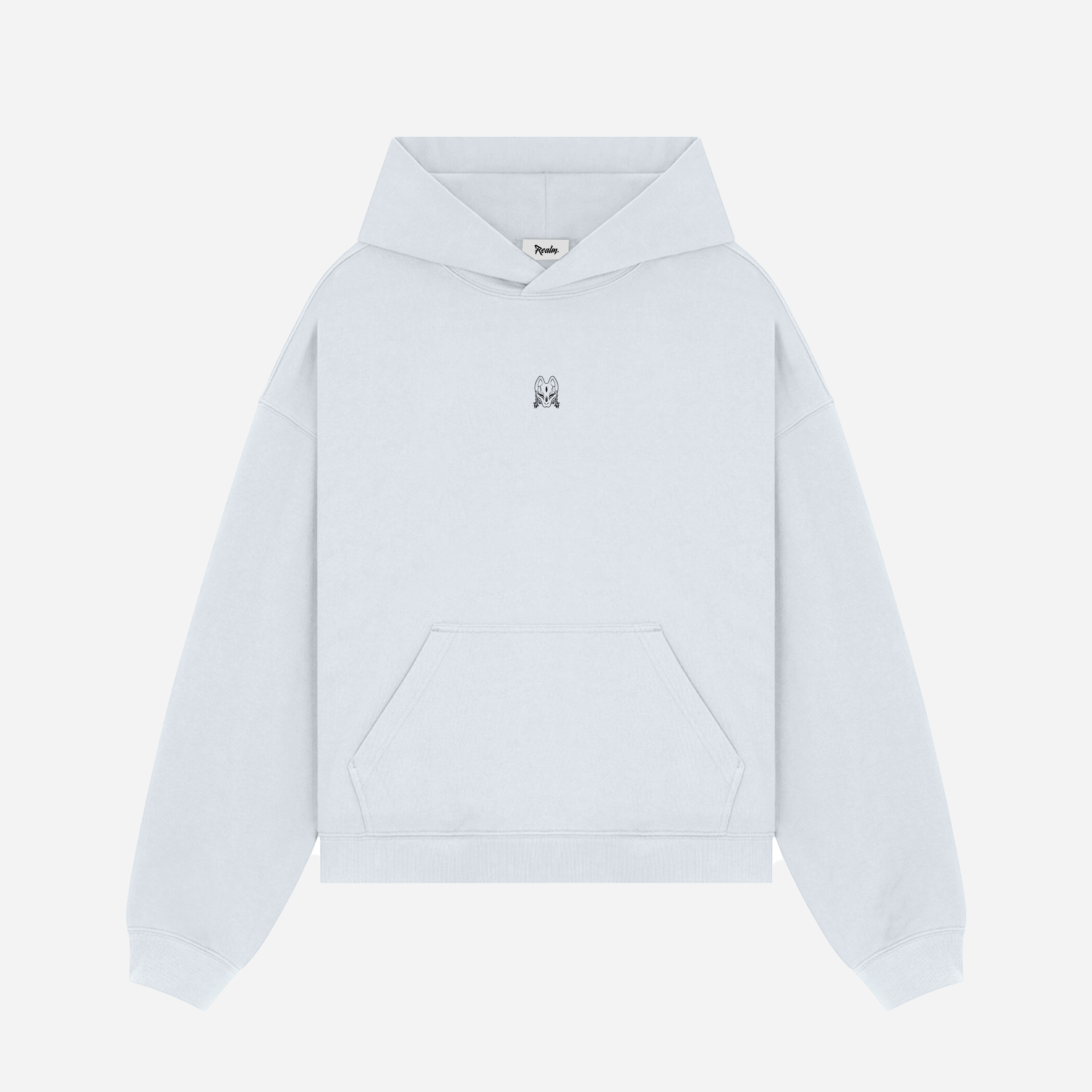Realm Oversized Cropped Hoodie (Frost)